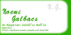 noemi galbacs business card